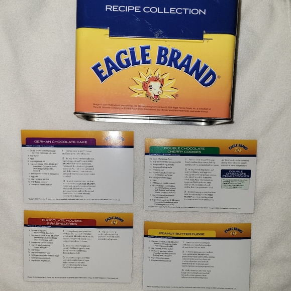Eagle Brand Recipe Collection Tin with Recipe Cards, Dividers, Blank Cards - Picture 2 of 6
